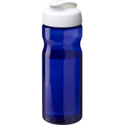 Bidon H2O Active® Eco POP Base o pojemności 650 ml z wieczkiem zaciskowym, niebieski, biały