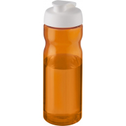 Bidon H2O Active® Eco POP Base o pojemności 650 ml z wieczkiem zaciskowym, pomarańczowy, biały