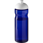 Bidon H2O Eco o pojemności 650 ml z wypukłym wieczkiem, niebieski, biały