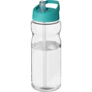 Bidon H2O Eco o pojemności 650 ml z wieczkiem z dzióbkiem, biały, niebieski