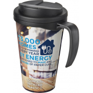 Kubek Brite-Americano® 350 ml z wieczkiem zapobiegającym rozchlapaniu, czarny