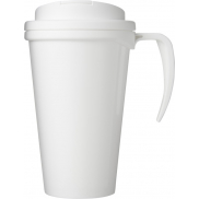 Kubek Brite-Americano® 350 ml z wieczkiem zapobiegającym rozchlapaniu, biały