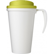 Kubek Brite-Americano® 350 ml z wieczkiem zapobiegającym rozchlapaniu, biały, zielony