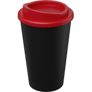Kubek Americano Eco z recyklingu o pojemności 350 ml, czarny, czerwony