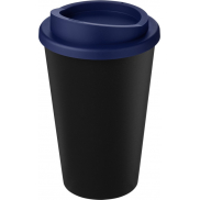 Kubek Americano Eco z recyklingu o pojemności 350 ml, czarny, niebieski