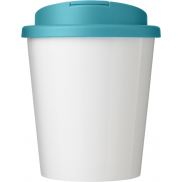 Brite-Americano® Espresso 250 ml tumbler with spill-proof lid, biały, niebieski