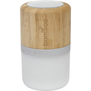 Bambusowy głośnik Bluetooth® Aurea z podświetleniem , piasek pustyni