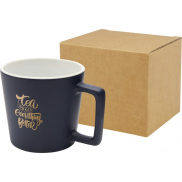 Cali Kubek ceramiczny o pojemności 370 ml z matowym wykończeniem, niebieski