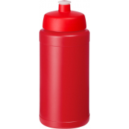 Baseline 500 ml butelka sportowa z recyklingu, czerwony