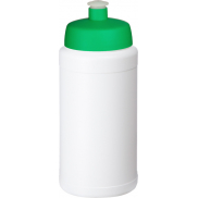Baseline 500 ml butelka sportowa z recyklingu, biały, zielony