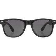 Okulary przeciwsłoneczne z plastiku PET z recyklingu Sun Ray, czarny
