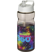 Bidon H2O Active® Base Tritan™ o pojemności 650 ml z dzióbkiem, szary, biały