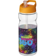 Bidon H2O Active® Base Tritan™ o pojemności 650 ml z dzióbkiem, biały, pomarańczowy