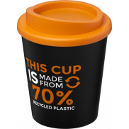 Kubek Americano® Espresso Eco z recyklingu o pojemności 250 ml , czarny, pomarańczowy