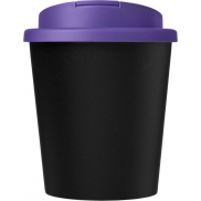 Kubek Americano® Espresso Eco z recyklingu o pojemności 250 ml z pokrywą odporną na zalanie , czarny, fioletowy