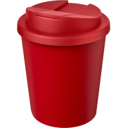 Kubek Americano® Espresso Eco z recyklingu o pojemności 250 ml z pokrywą odporną na zalanie , czerwony