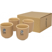 Male 4 sztuki, filiżanka do espresso o pojemności 90 ml , piasek pustyni