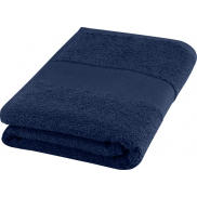 Charlotte bawełniany ręcznik kąpielowy o gramaturze 450 g/m² i wymiarach 50 x 100 cm, niebieski