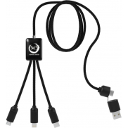 SCX.design C28 długi kabel do łądowania 5 w 1, czarny, biały