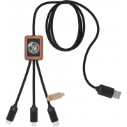 Kabel bambusowy 3 w 1 SCX.design C29, brazowy