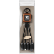 SCX.design C19 łatwy w użyciu kabel drewniany 20 W, brazowy, czarny