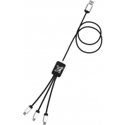 Kabel z podświetlonym logo 3w1 - SCX.design C17, czarny, biały