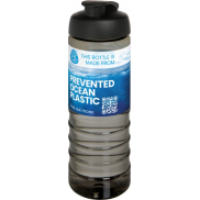 H2O Active® Eco Treble bidon z otwieraną pokrywką o pojemności 750 ml, szary, czarny