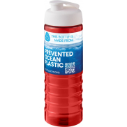H2O Active® Eco Treble bidon z otwieraną pokrywką o pojemności 750 ml, czerwony, biały