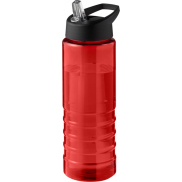 H2O Active® Eco Treble bidon z pokrywką z tutką o pojemności 750 ml , czerwony, czarny