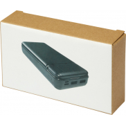 Loop powerbank o pojemności 20 000 mAh z tworzyw sztucznych pochodzących z recyklingu , czarny