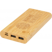 Powerbank Tulda o pojemności 10,000 mAh wykonany z bambusa, piasek pustyni