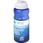 H2O Active® Eco Big Base bidon z wieczkiem zaciskowym o pojemności 1 litra, niebieski, biały