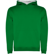 Urban dziecięca bluza z kapturem 280 g/m², 3/4, zielony, biały