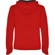 Urban damska bluza z kapturem 280 g/m², m, czerwony, czarny