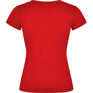 Victoria damska koszulka z krótkim rękawem i dekoltem w serek 155 g/m², 2xl, czerwony