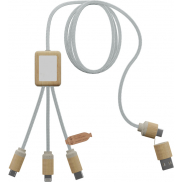 SCX.design C49 kabel do ładowania 5 w 1, brazowy