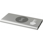 Juice bezprzewodowy powerbank o pojemności 8000 mAh Type-C z aluminium pochodzącego z recyklingu, szary