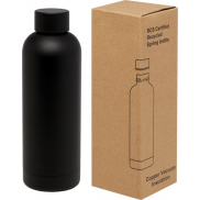 Spring miedziana butelka próżniowa ze stali nierdzewnej z recyklinku z certyfikatem RCS 500 ml, czarny
