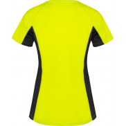 Shanghai sportowa koszulka damska z krótkim rękawem 140 g/m², xl, żółty, czarny
