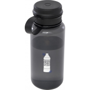 Butelka sportowa Ryder z materiału RPET, z certyfikatem RCS, o pojemności 900 ml, z wielofunkcyjną zakrętką, czarny