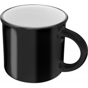 Bari kubek ceramiczny o pojemności 240 ml z błyszczącym wykończeniem, czarny