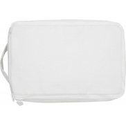 Organizer na przybory toaletowe z materiałów recyklingowanych Trace 500 g/m² Aware™ , biały