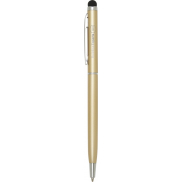 Ore aluminium ballpoint pen with stylus (blue ink), biały