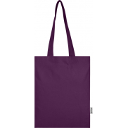 Madras Blend torba na zakupy z bawełny z recyklingu z certyfikatem GRS o gramaturze 140 g/m² i pojemności 7l, fioletowy
