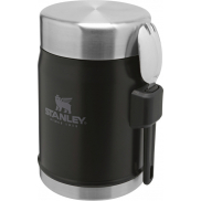 Słoik na żywność Stanley Legendary z łyżko-widelcem, o pojemności 400 ml, czarny