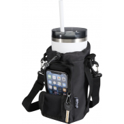 Trip Aware™, torba na butelki wykonana z materiałów z recyklingu, 2 l, czarny