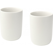 Male kubki ceramiczne o pojemności 350 ml - zestaw 2 sztuk, biały