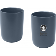 Male kubki ceramiczne o pojemności 350 ml - zestaw 2 sztuk, niebieski