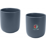 Male kubki ceramiczne o pojemności 200 ml - zestaw 2 sztuk, niebieski