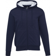 Natron bluza sherpa z kapturem z zamkiem błyskawicznym na całej długości 320 g/m², xs, niebieski